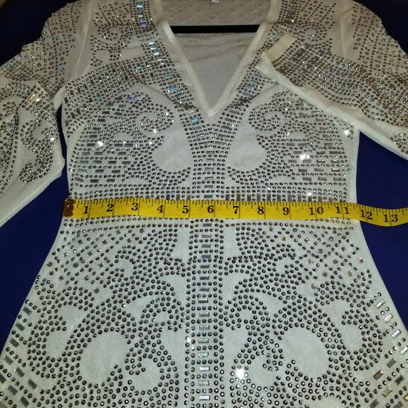 White Bling Mini Dress - Picture 6 of 11